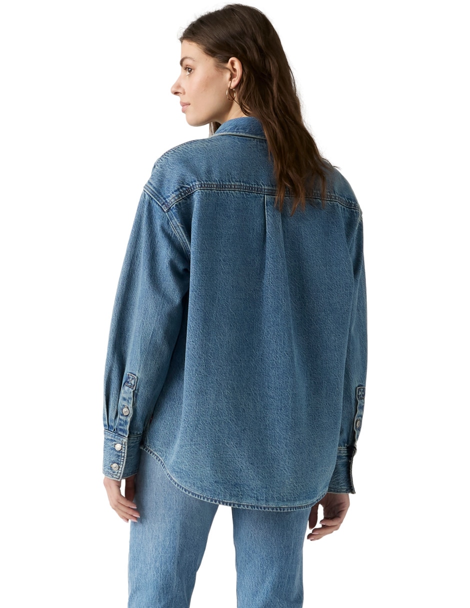 Blusa camisera levi strauss manga larga para mujer