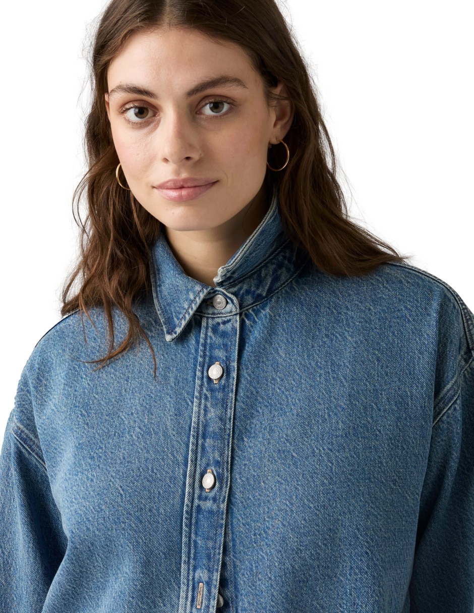 Blusa camisera levi strauss manga larga para mujer