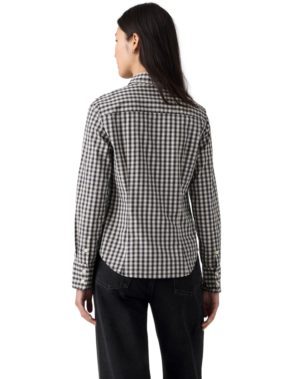 Blusa camisera manga larga para mujer 2