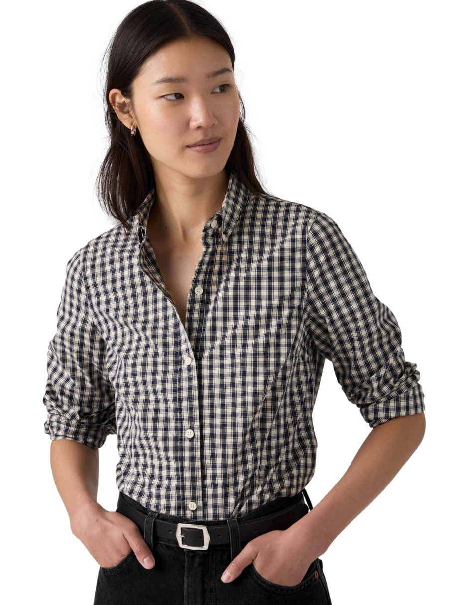 Blusa camisera manga larga para mujer 3