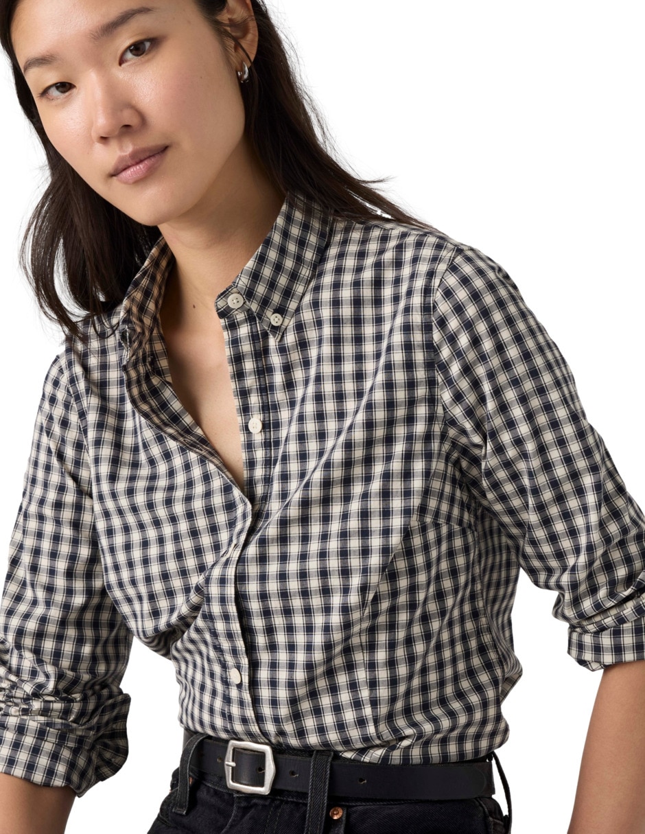 Blusa camisera manga larga para mujer 4