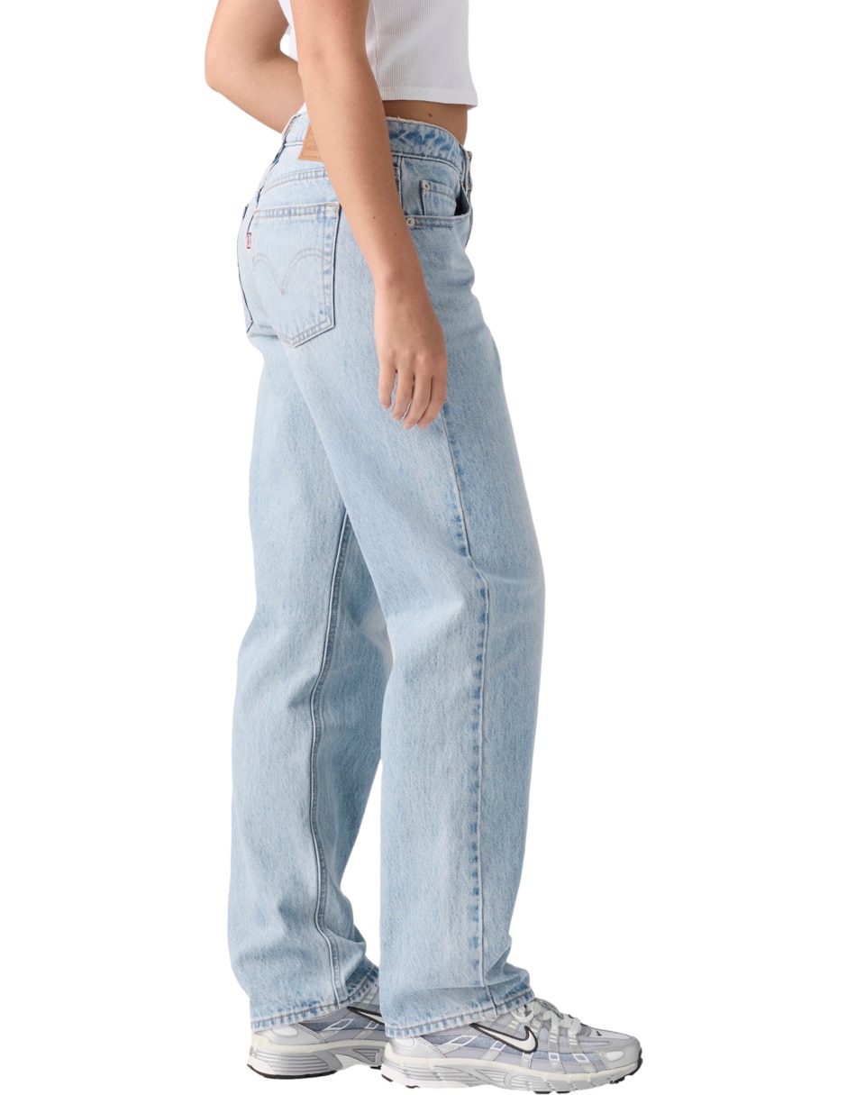 jeans straight cintura para mujer 2