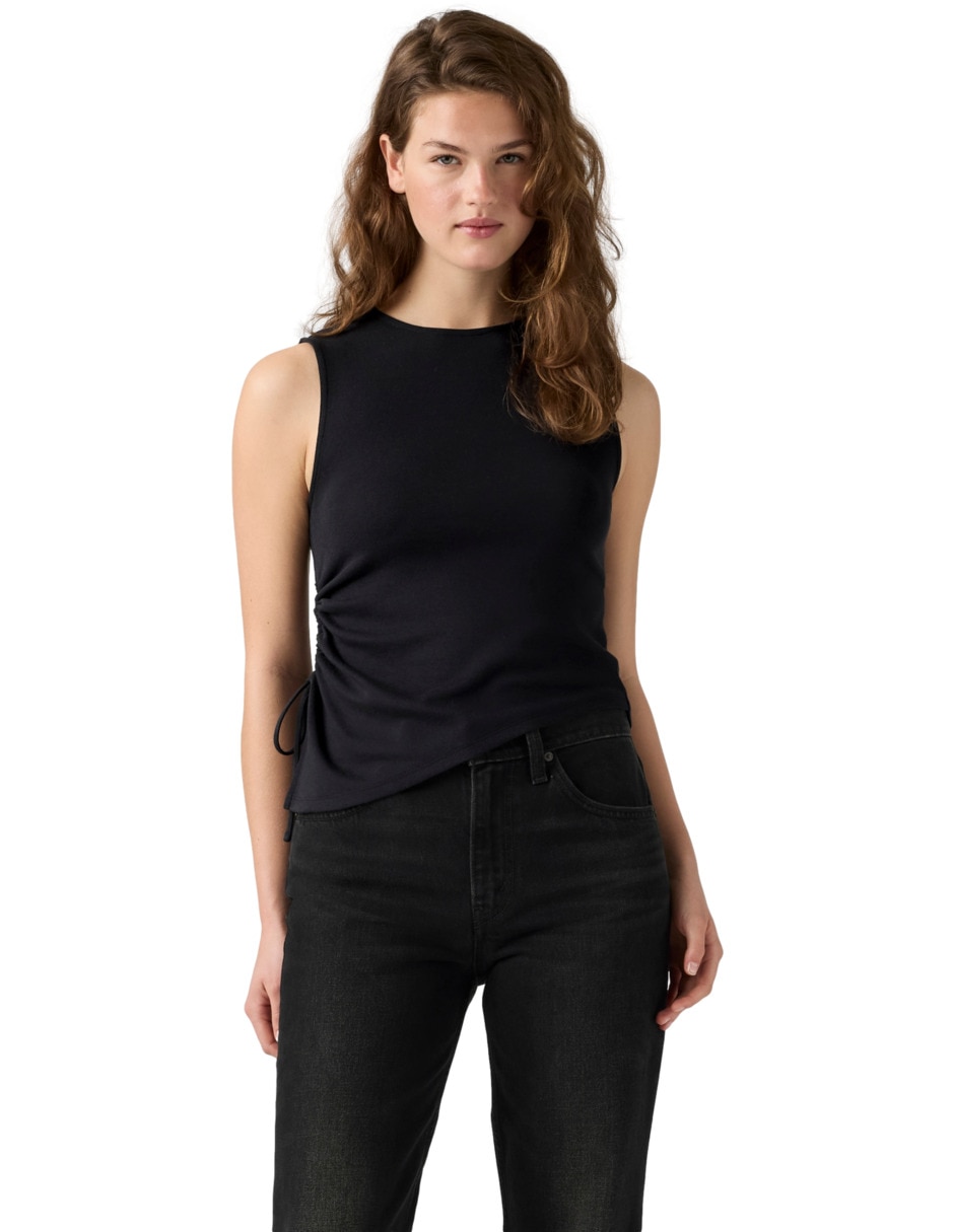 Playera sin manga cuello redondo para mujer Playera sin manga cuello redondo para mujer