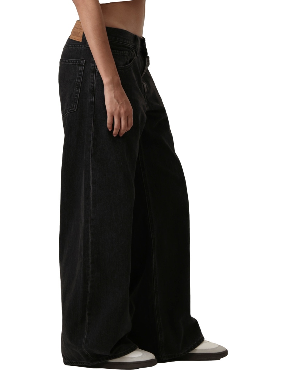 jeans wide leg a lacintura para mujer 2