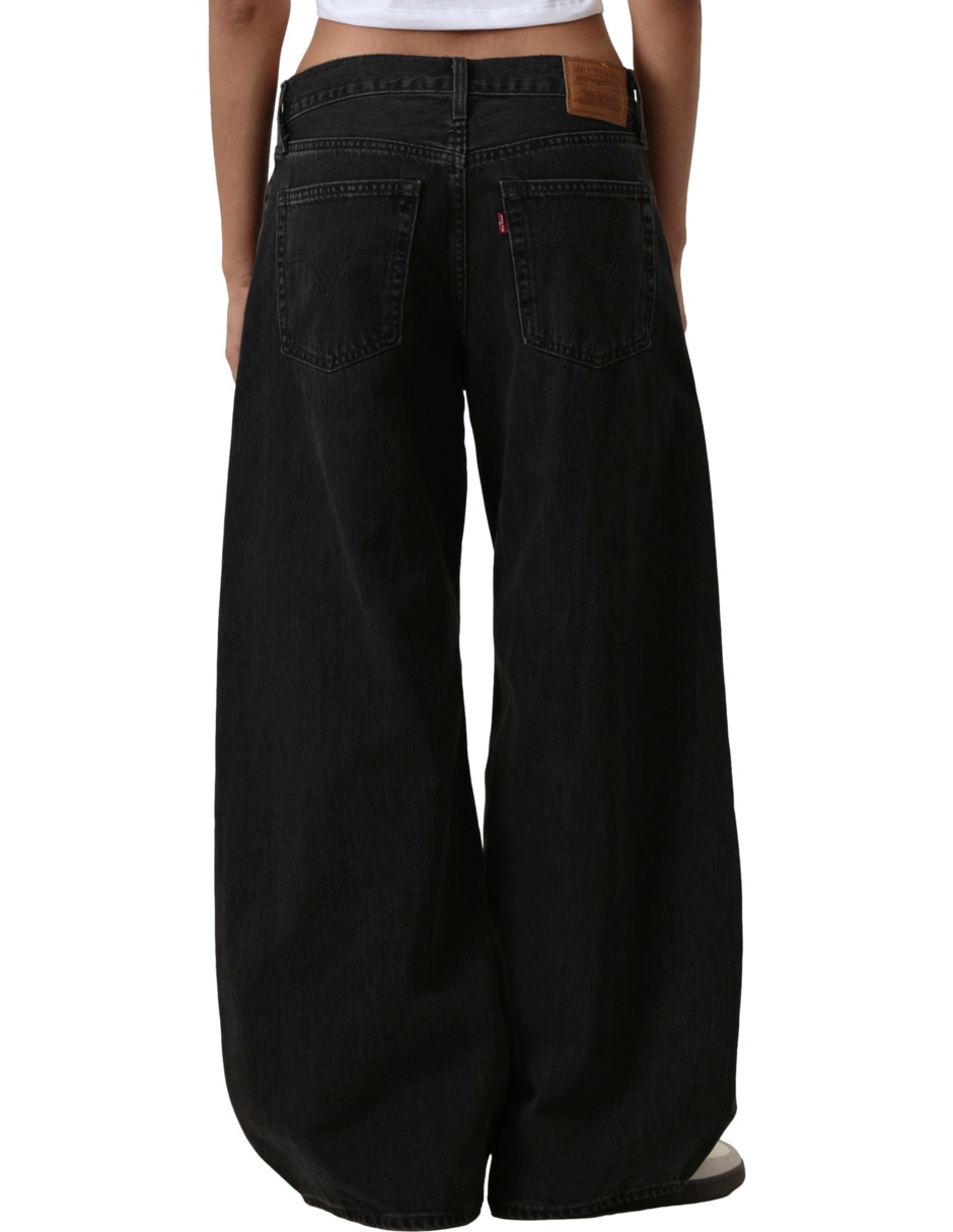jeans wide leg a lacintura para mujer 3
