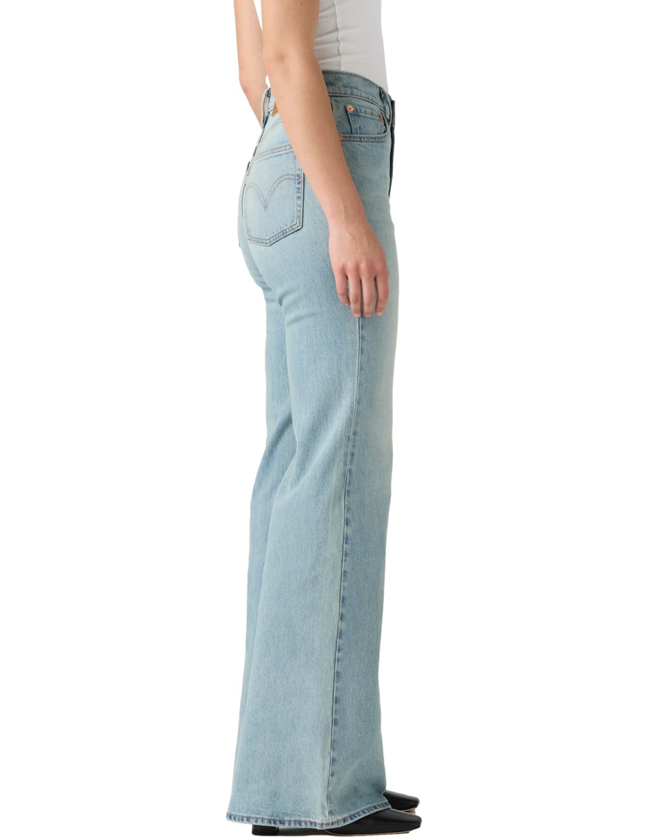 jeans flare cintura para mujer 2