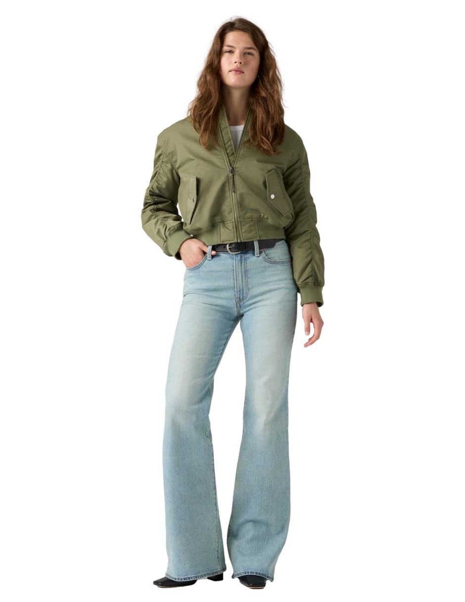 jeans flare cintura para mujer 4