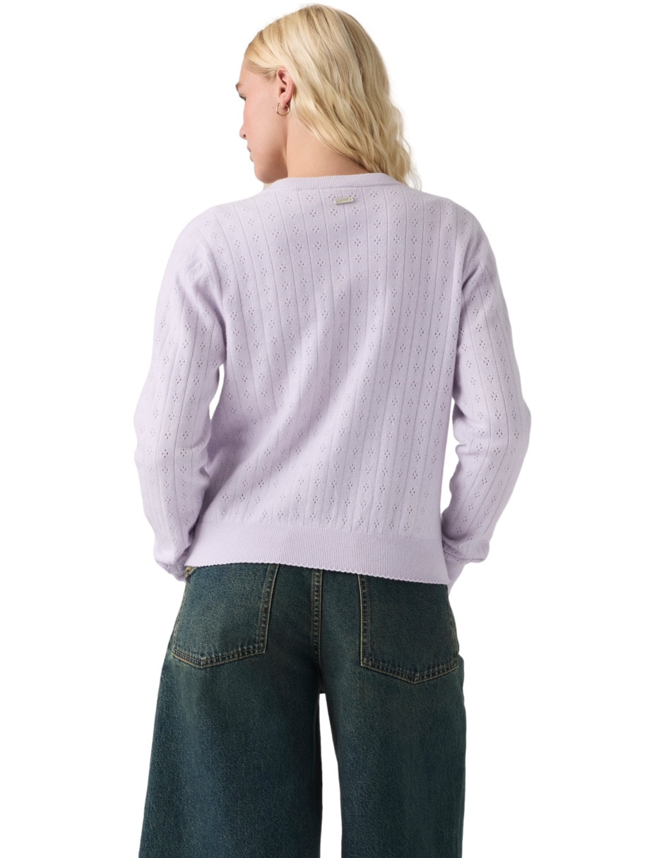 Suéter cuello redondo para mujer 2