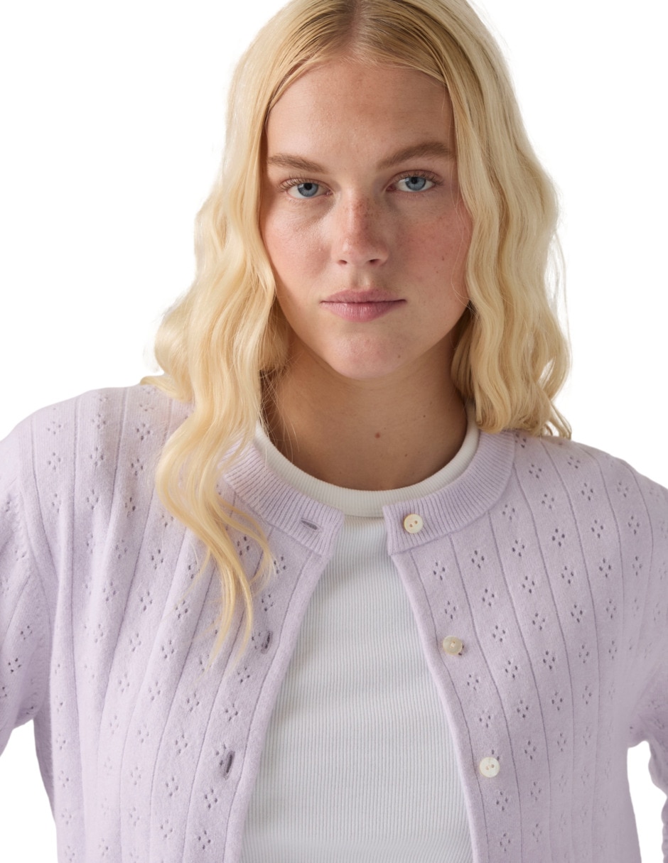 Suéter cuello redondo para mujer 4