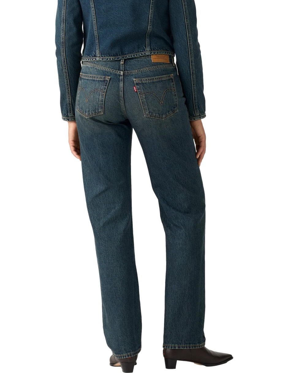 jeans straight cintura para mujer 3
