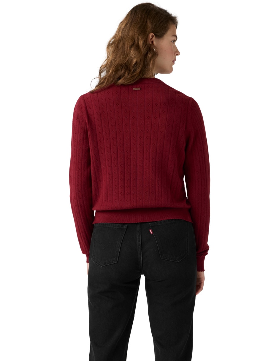 Suéter cuello redondo para mujer 2