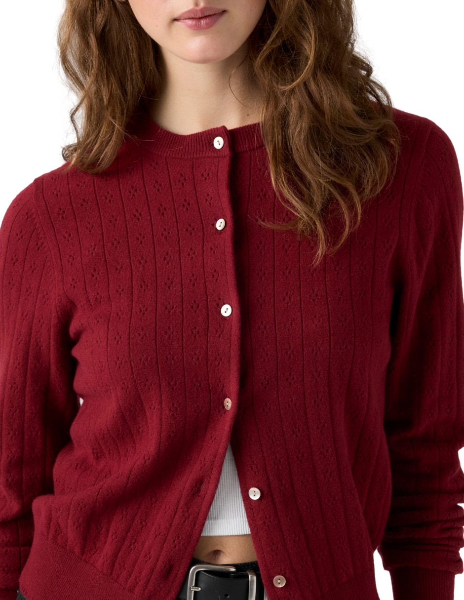Suéter cuello redondo para mujer 4