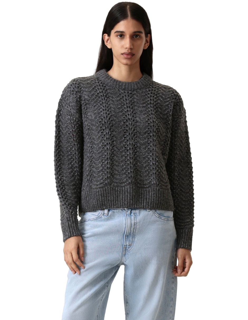 Suéter cuello redondo para mujer