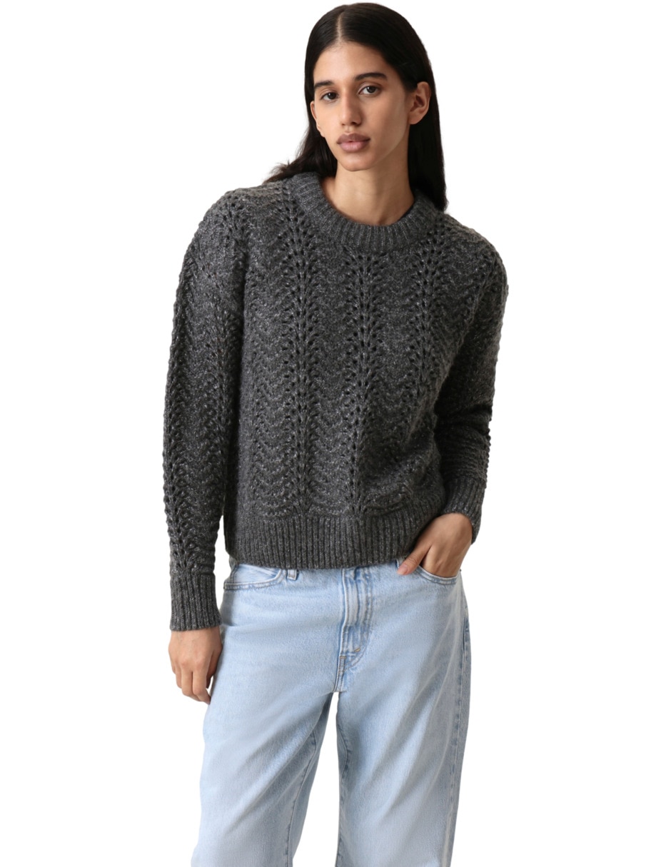 Suéter cuello redondo para mujer 6