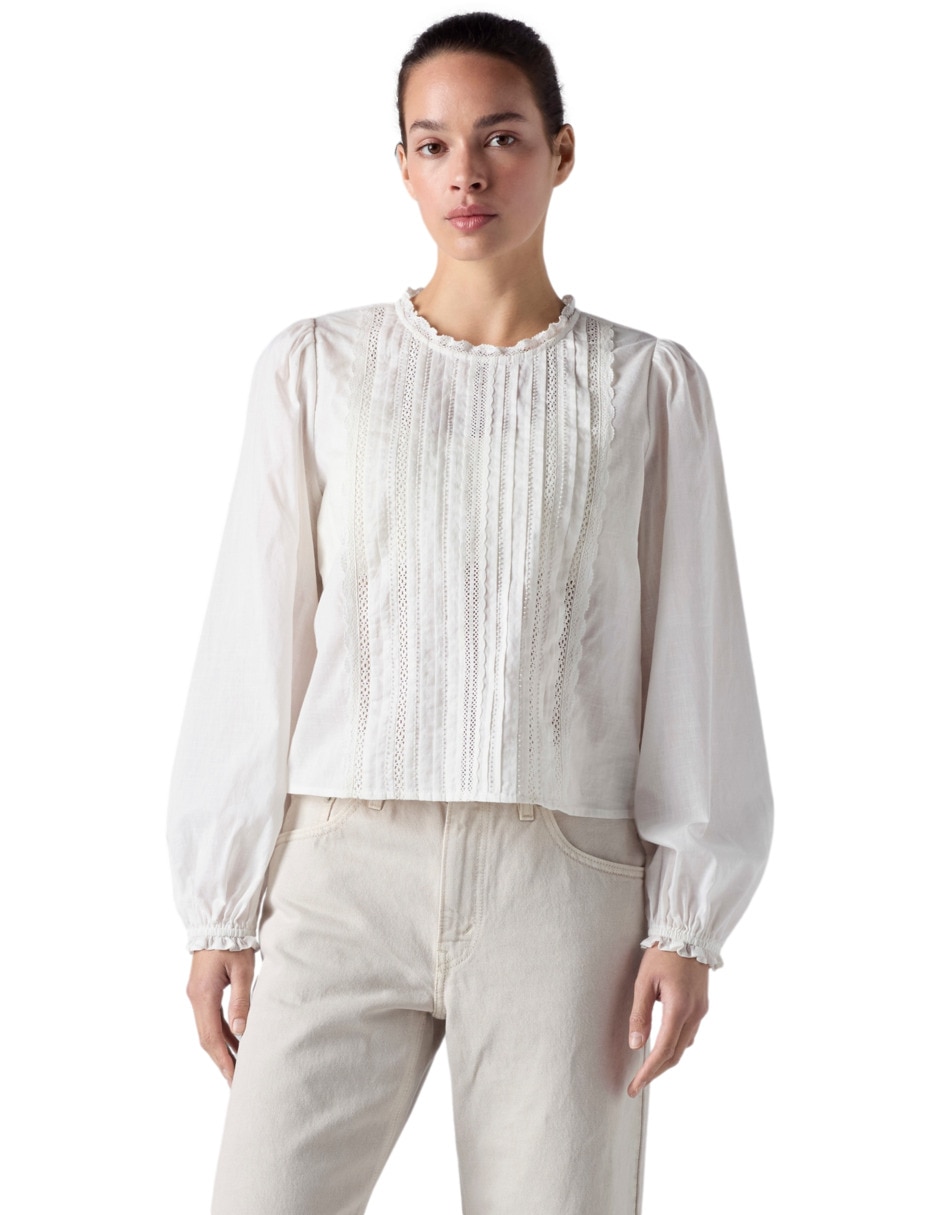 Blusa manga larga para mujer