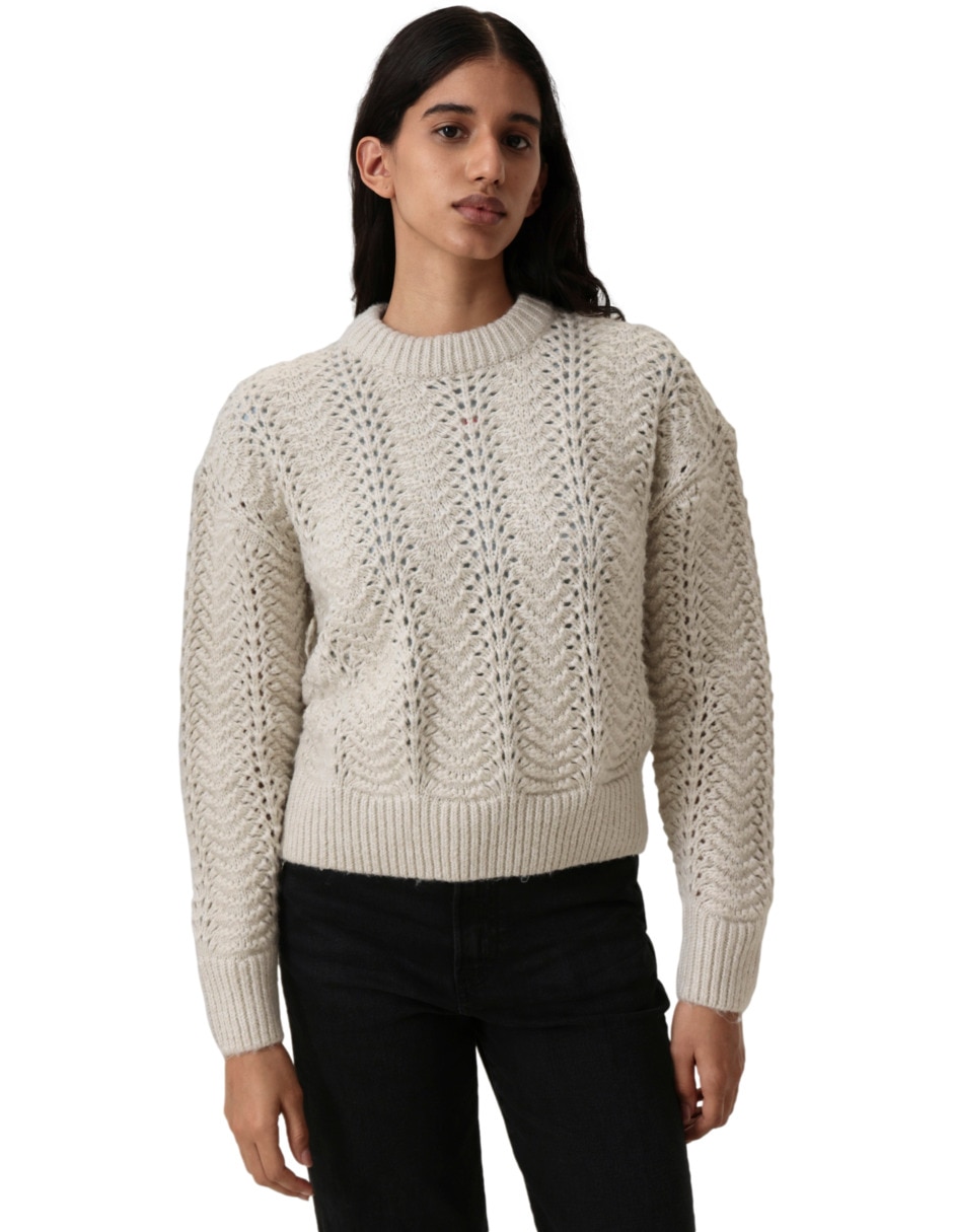 Suéter cuello redondo para mujer 5