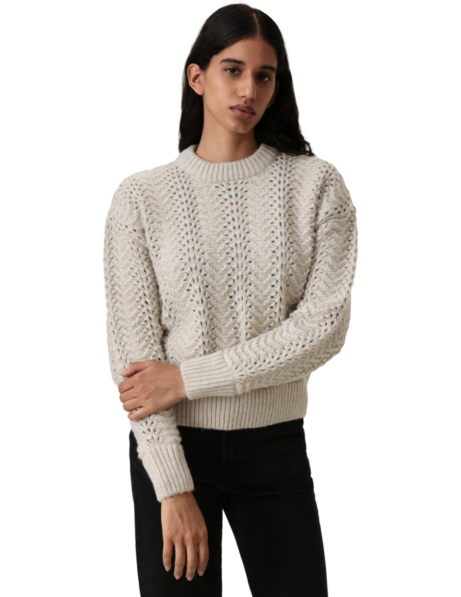 Suéter cuello redondo para mujer 6