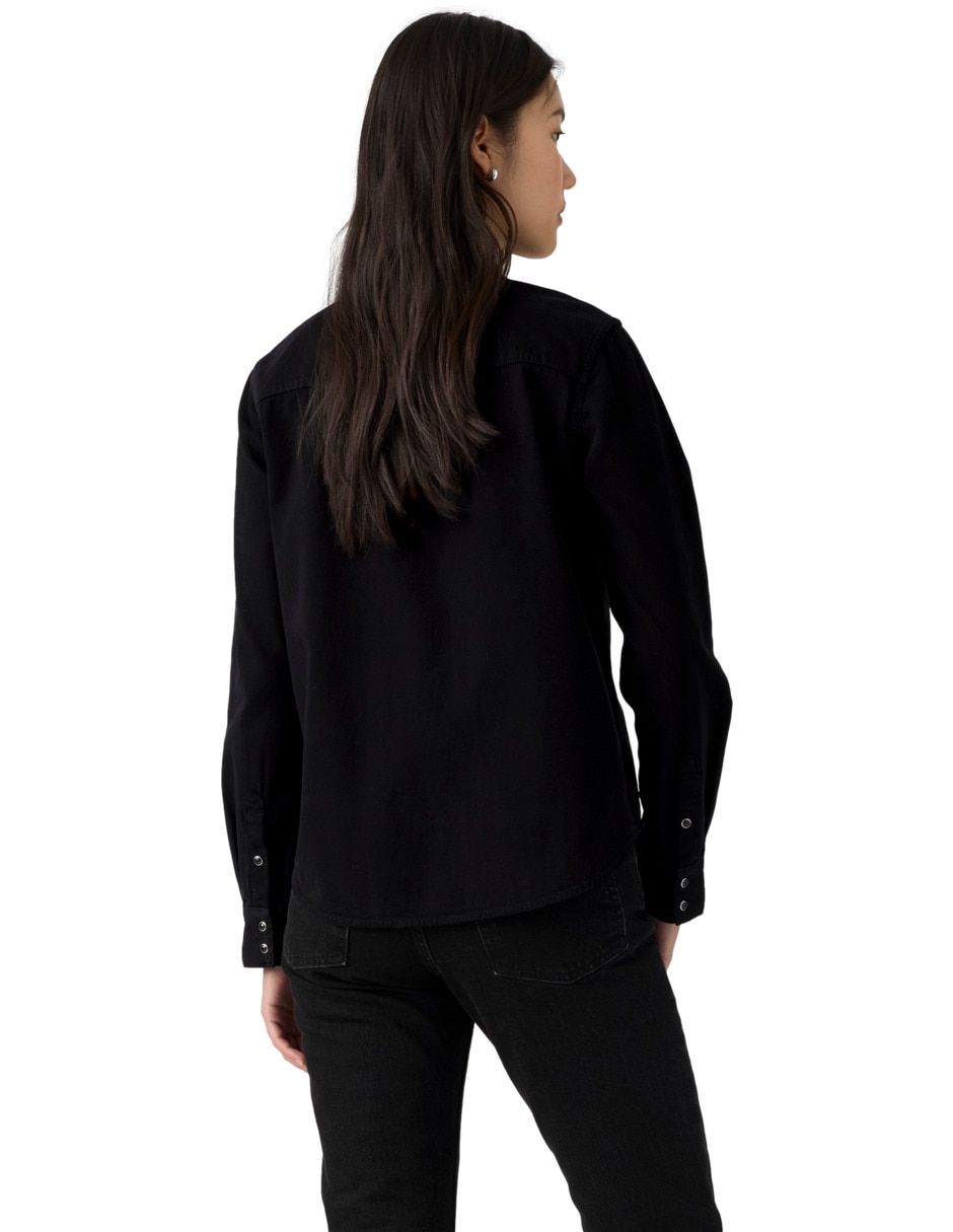 Blusa camisera manga larga para mujer 2