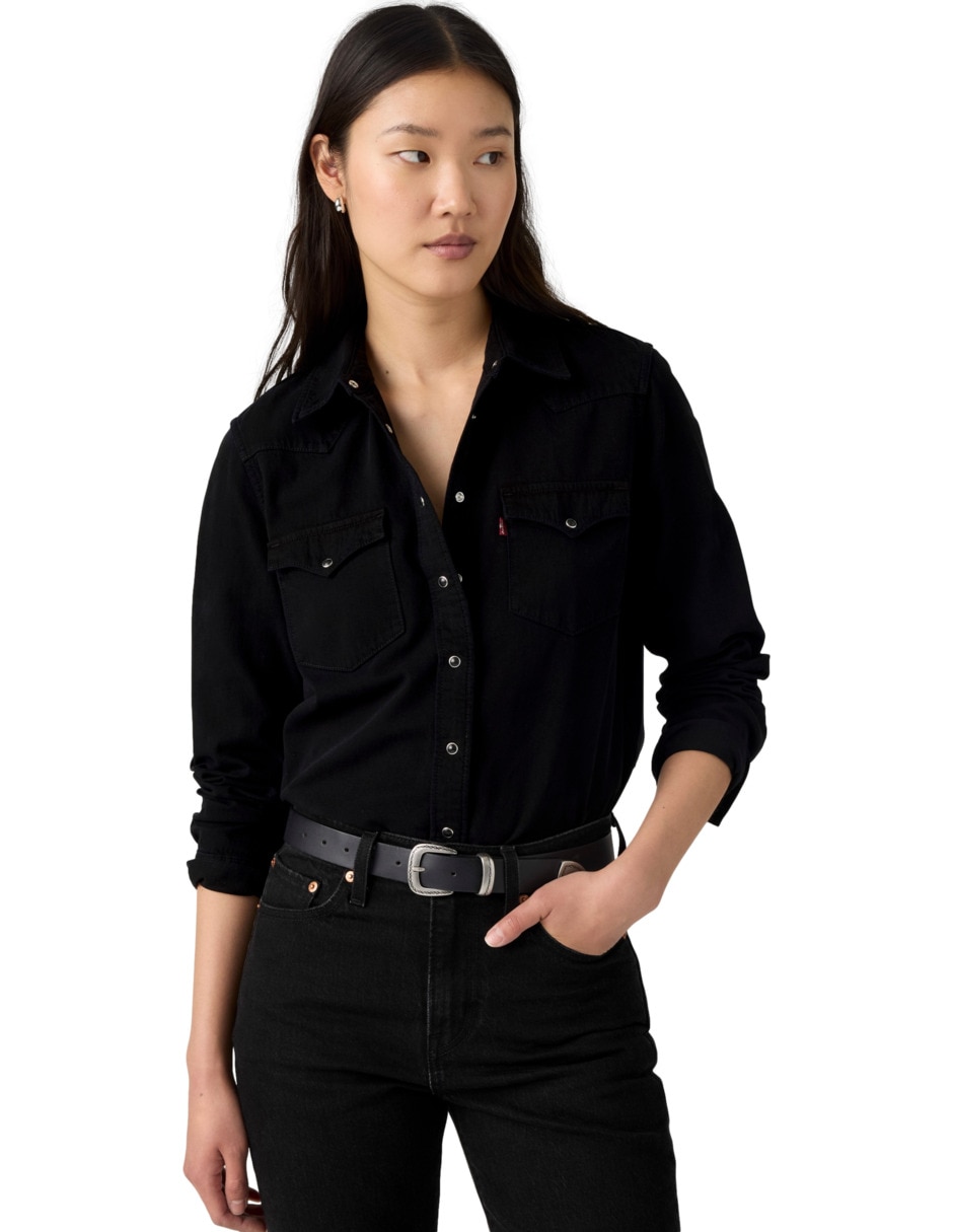 Blusa camisera manga larga para mujer 3