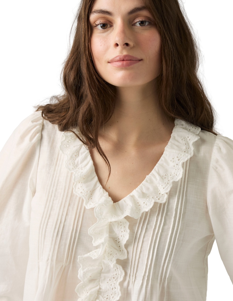 Blusa manga larga para mujer 4