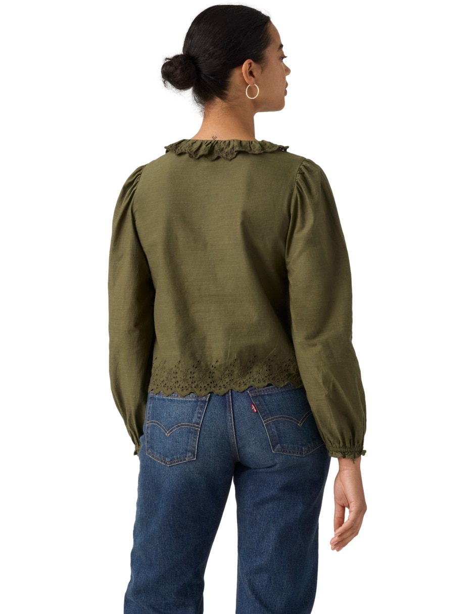 Blusa manga larga para mujer