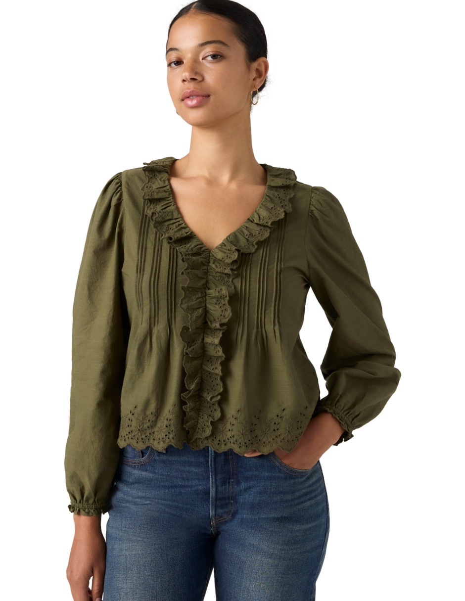 Blusa manga larga para mujer 3