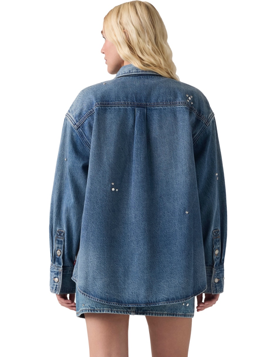 Blusa camisera manga larga para mujer 2