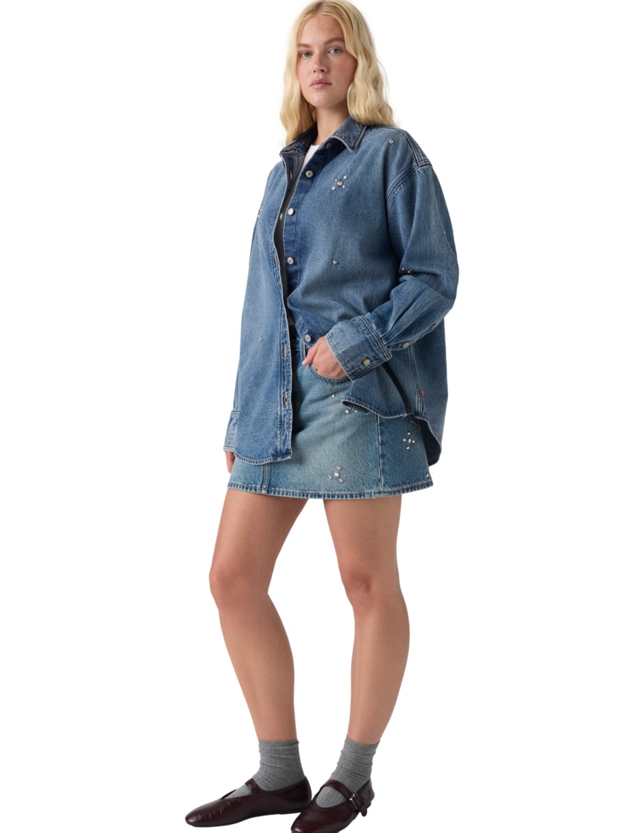 Blusa camisera manga larga para mujer 3