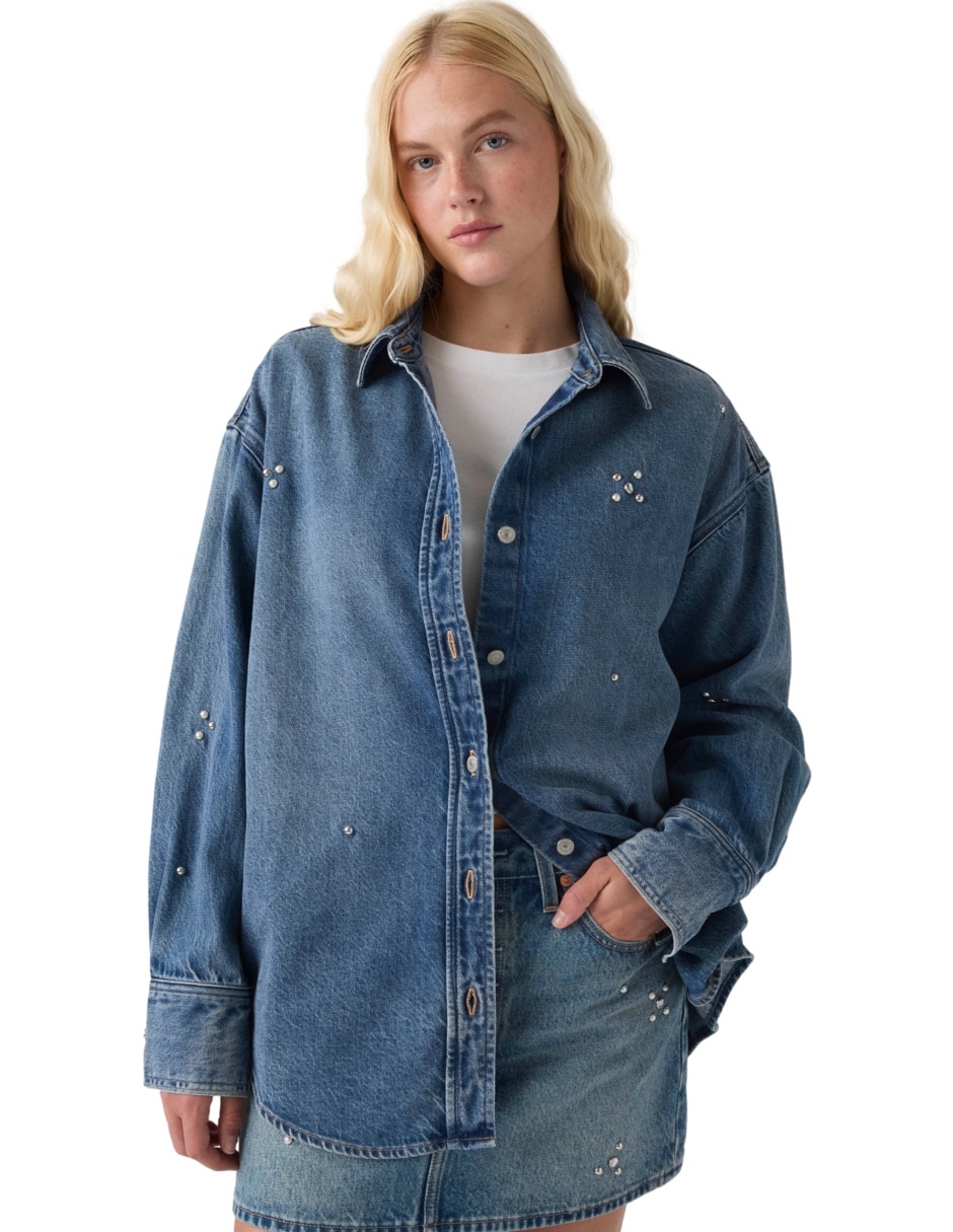 Blusa camisera manga larga para mujer 4