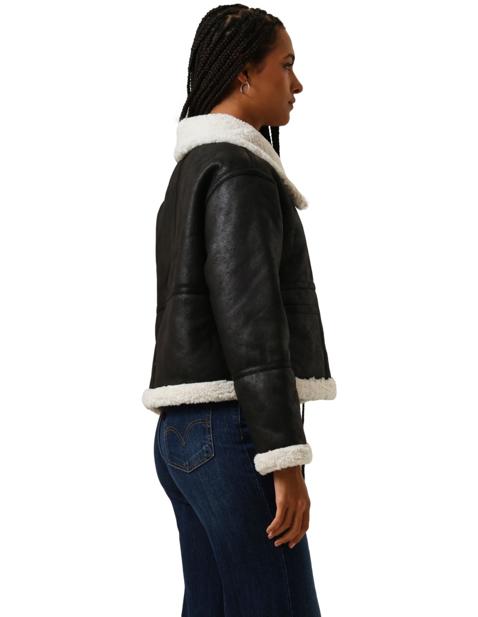 Chamarra Casual No impermeable de Poliéster para mujer 2