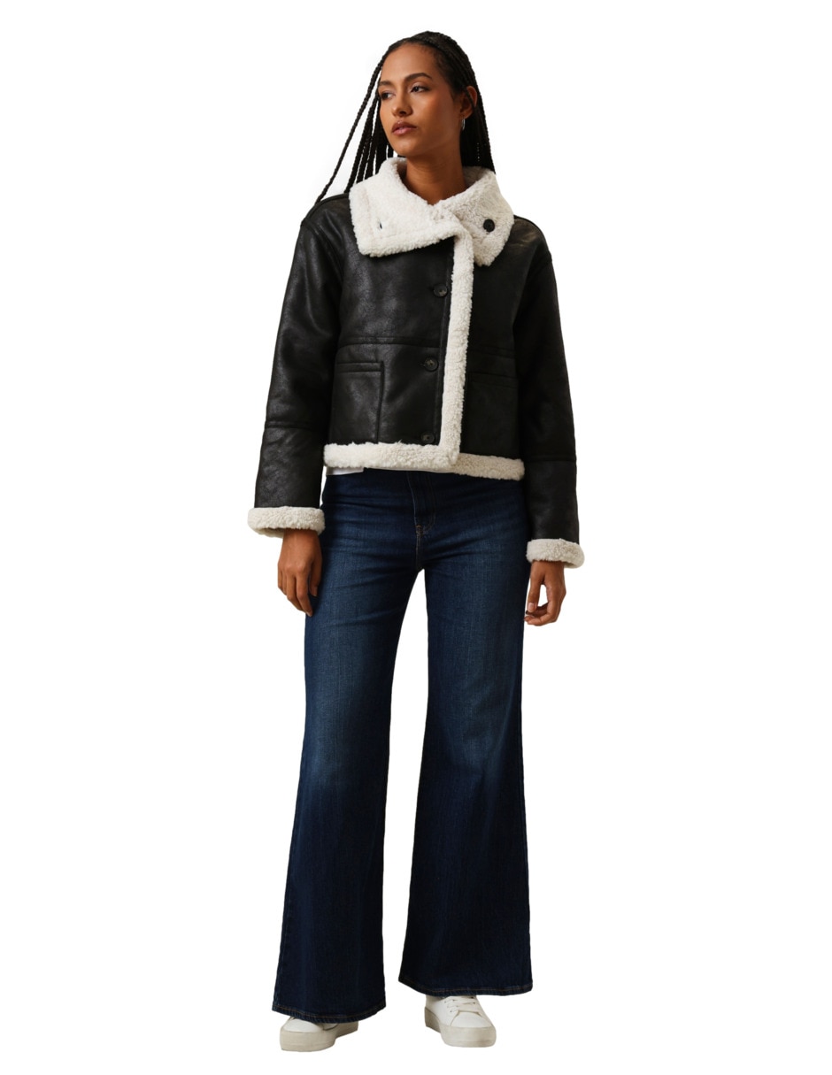 Chamarra Casual No impermeable de Poliéster para mujer 4