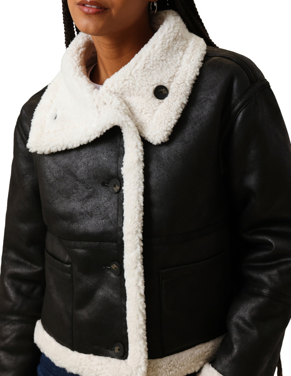 Chamarra Casual No impermeable de Poliéster para mujer 6
