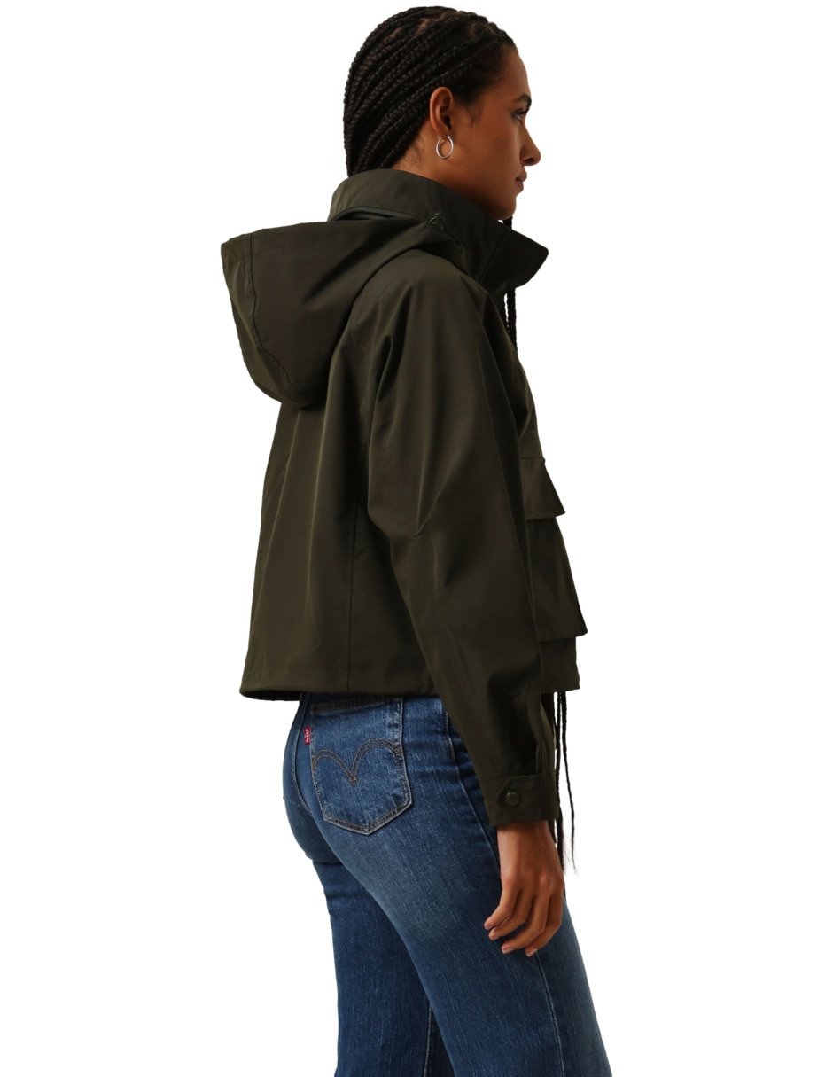 Chamarra Casual No impermeable de Poliéster para mujer 2