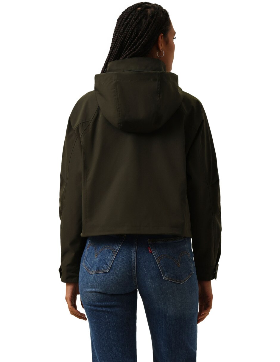 Chamarra Casual No impermeable de Poliéster para mujer 3