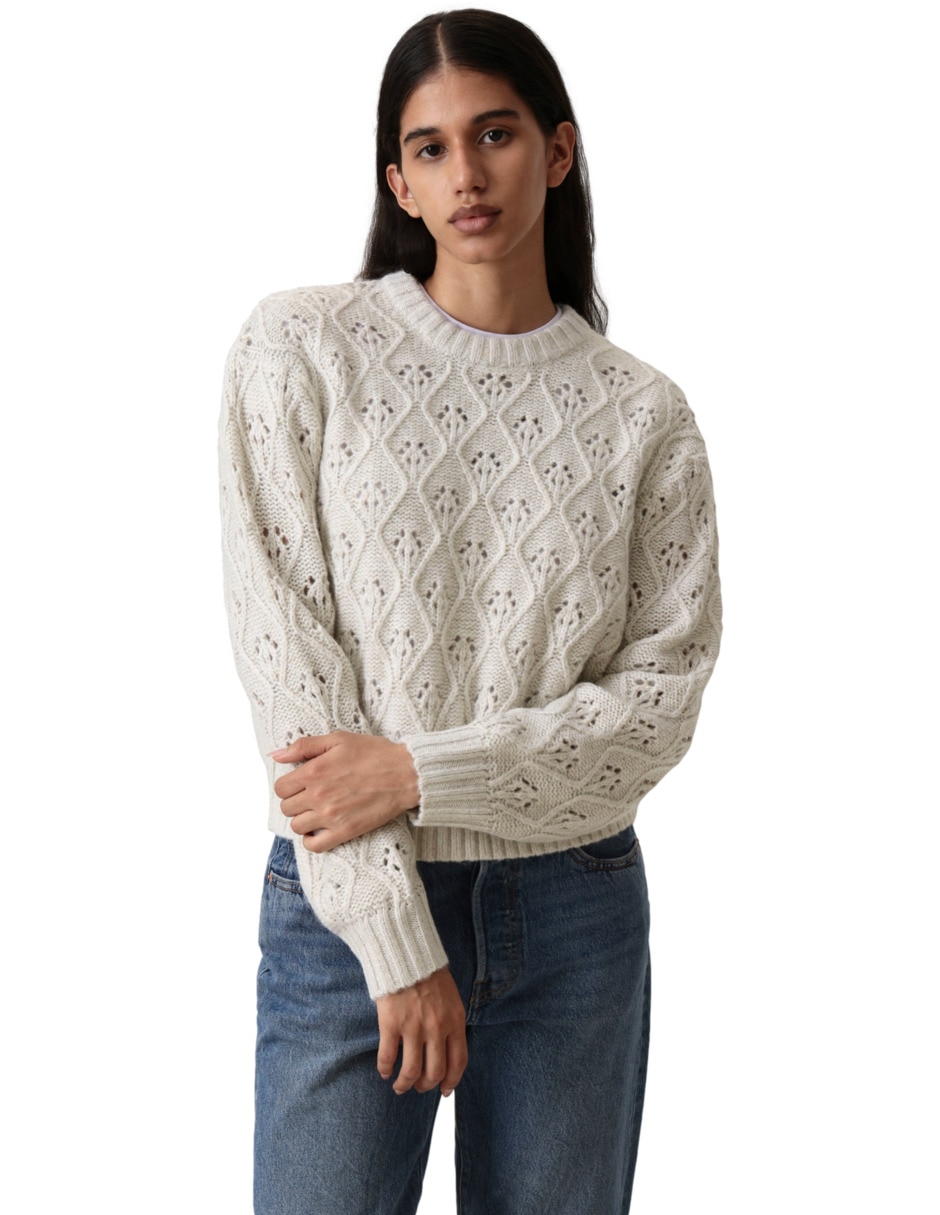 Suéter cuello redondo para mujer 2