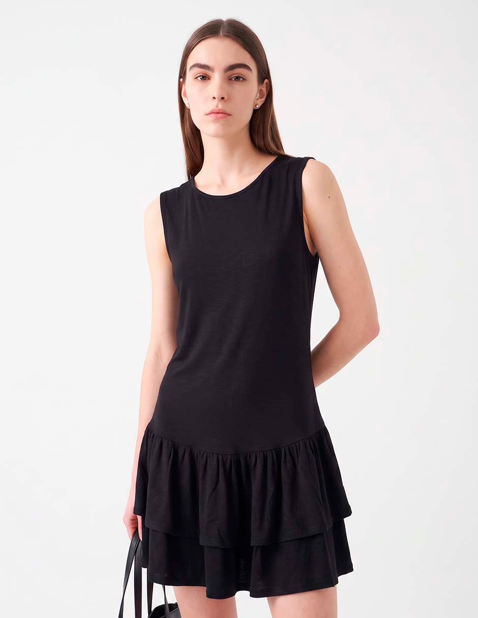 Vestido arriba rodilla casual para mujer 3