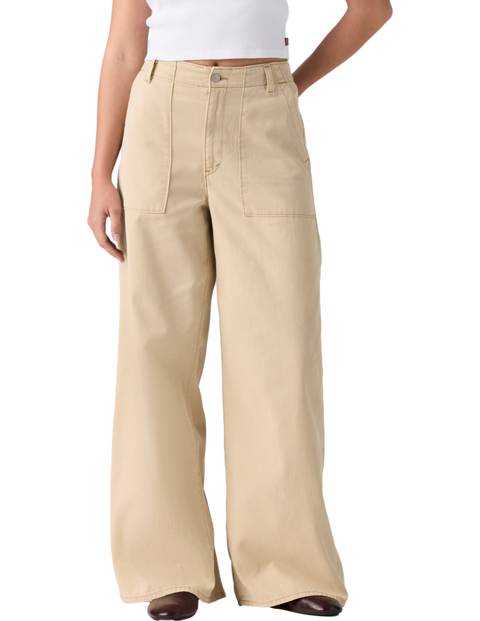 Pantalón regular wide leg para mujer Pantalón regular wide leg para mujer