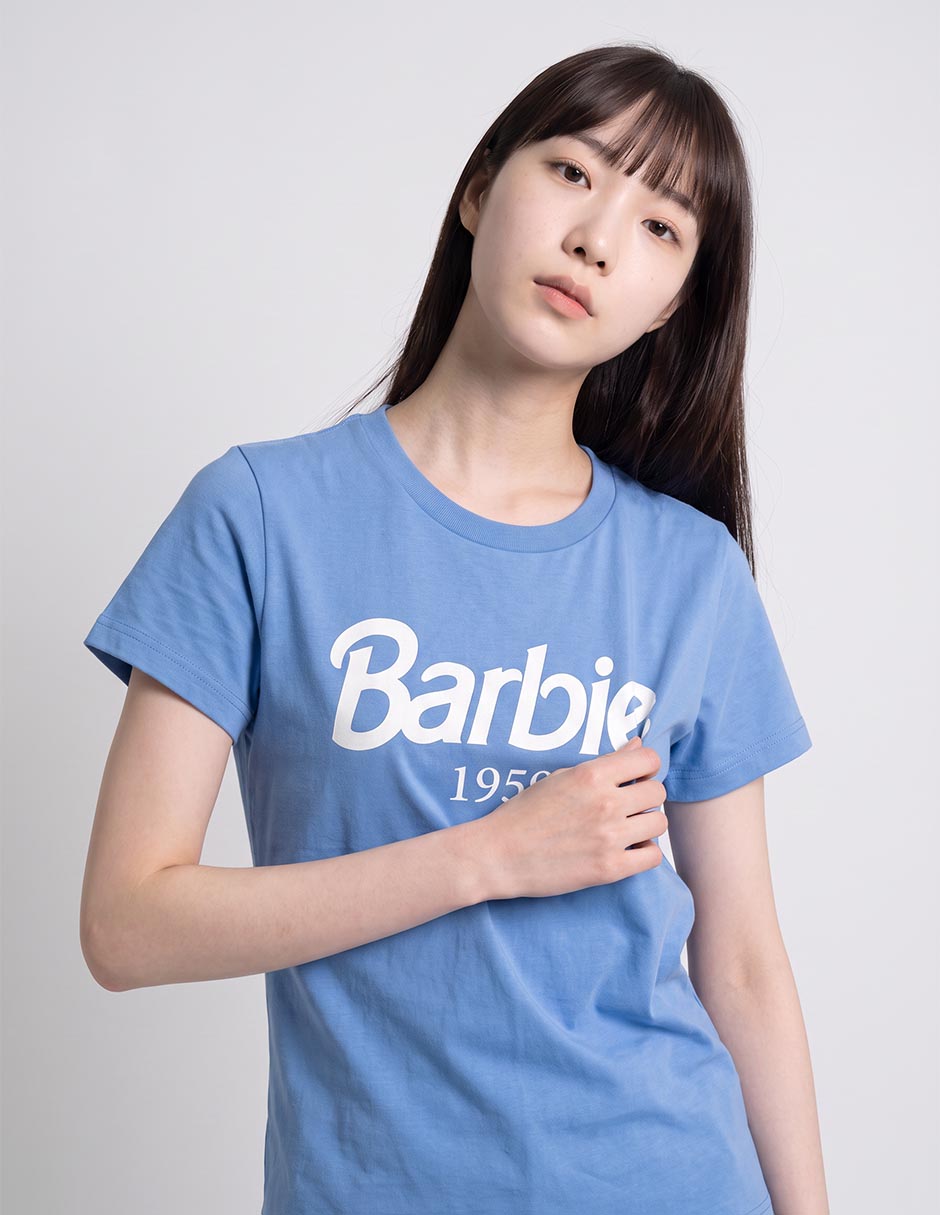 Playera manga corta barbie cuello redondo para mujer Playera manga corta barbie cuello redondo para mujer