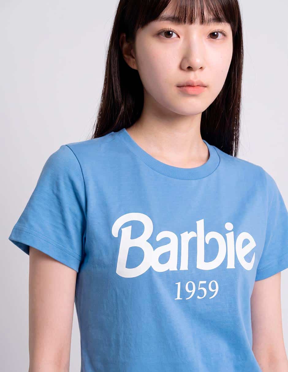 Playera manga corta barbie cuello redondo para mujer 2