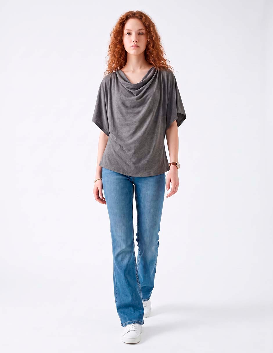 Blusa manga al codo para mujer 4