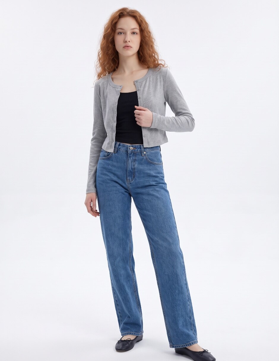 Suéter cuello V para mujer 3