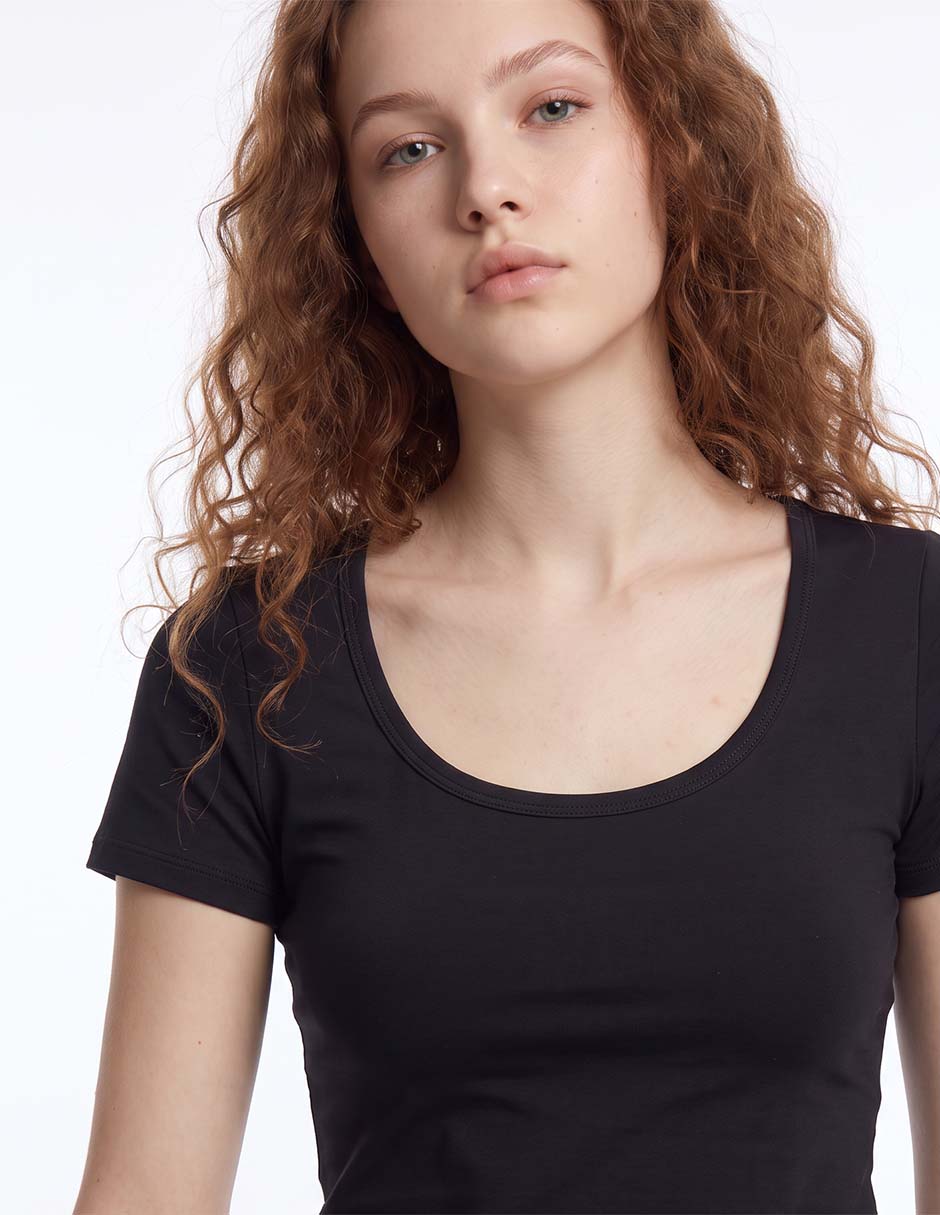 Blusa manga corta para mujer 4