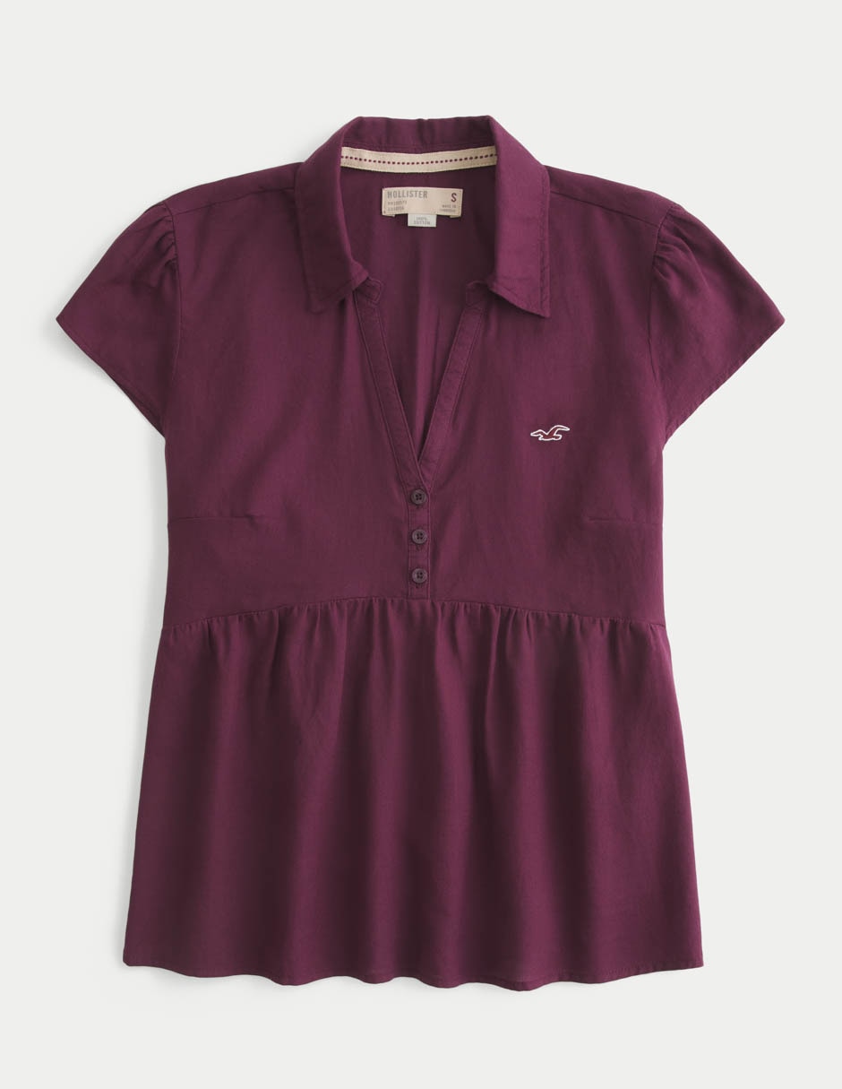 Blusa manga corta para mujer