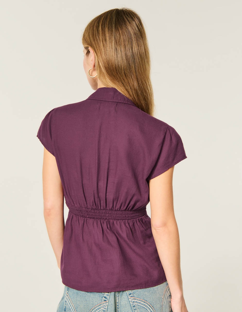 Blusa manga corta para mujer