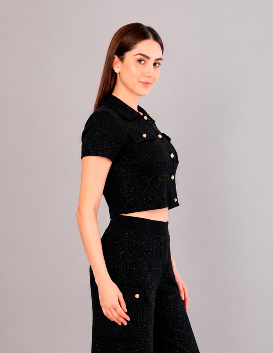 Suéter cuello solapa para mujer 4