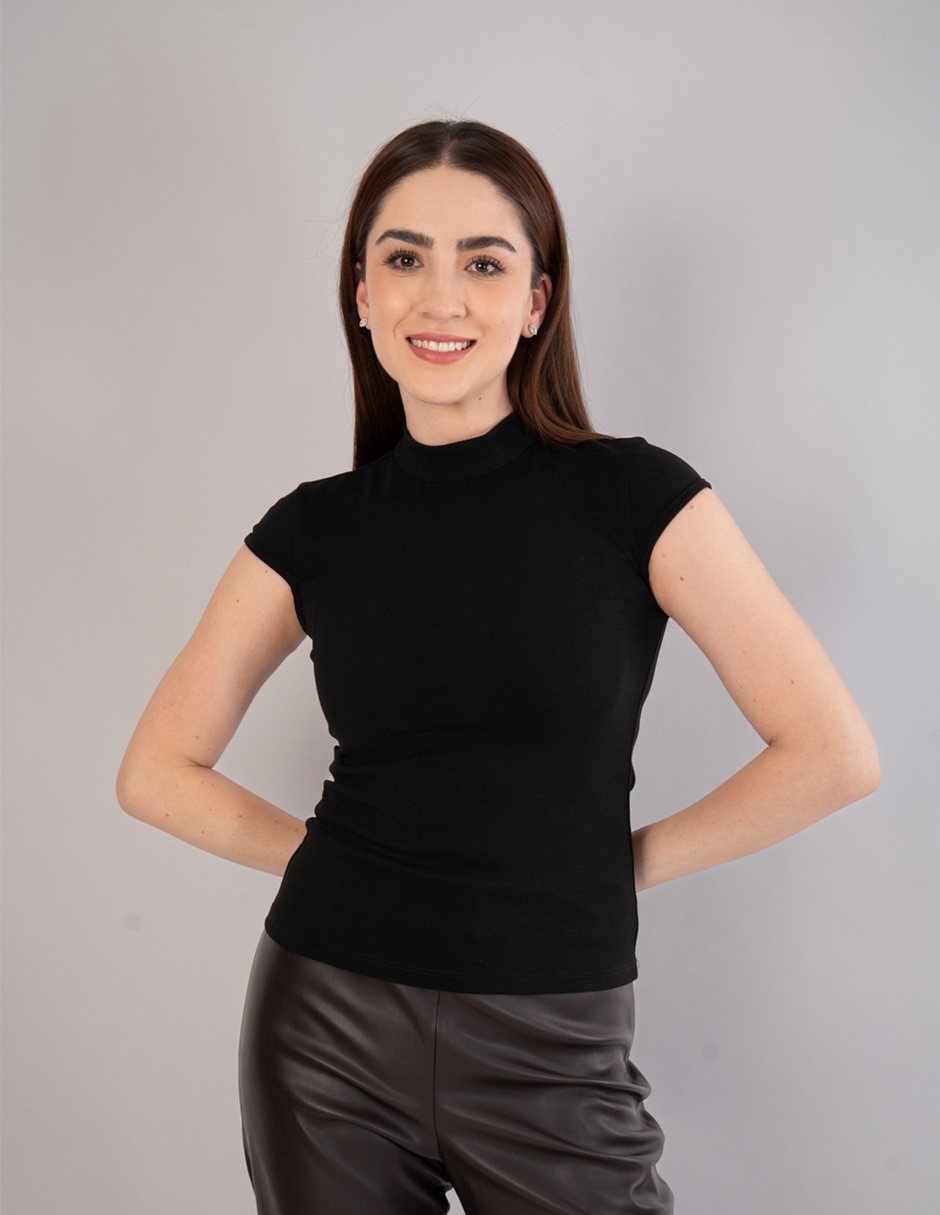 Blusa manga corta para mujer