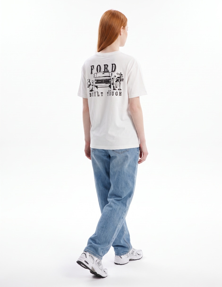 Playera manga corta cuello redondo para mujer 2