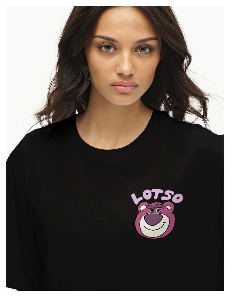 Playera manga corta colección caricatura cuello redondo para mujer 4