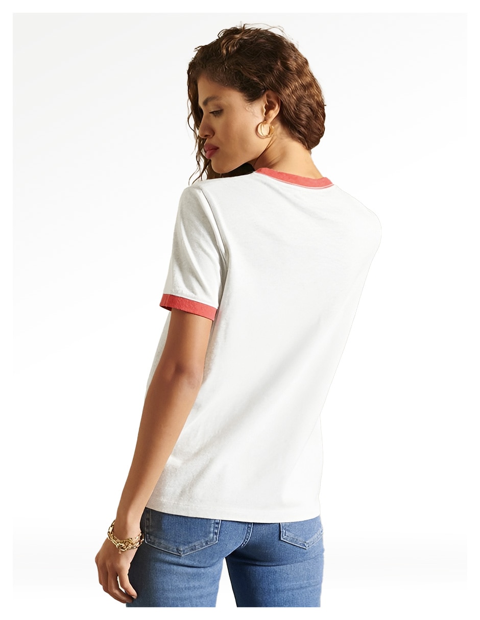 Playera manga corta colección caricatura cuello redondo para mujer 3