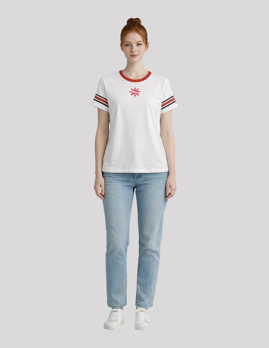Playera manga corta cuello redondo para mujer 2